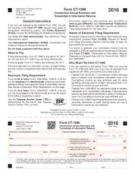 Form Ct 1096 For 2017 Fill Out And Sign Printable Pdf Template Signnow