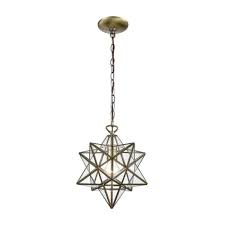 Find the best pendant light for your room at zanui. Moravian Star 1 Light Mini Pendant In Antique Brass With Clear Glass Large 1145 020 Valley Light Gallery
