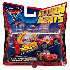 Disney Pixar Cars 2 Action Agents Lightning Mcqueen With Fuel Launcher Toy Car Set Walmart Com Walmart Com