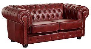 Das sofa besitzt eine manuelle verstellung beider sitze, für ein höchstmaß an. Mansfield 2er Sofa Chesterfield Couch Leder Rot Gunstig Mobel Kuchen Buromobel Kaufen Froschkonig24