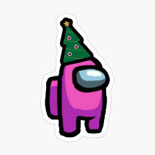 Among Us Christmas Tree Hat Pink Crewmate Sticker By Jerry Joubert In 2020 Christmas Tree Hat Cool Stickers Coloring Stickers