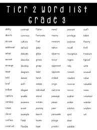 Tier 2 Word List Third Grade Vocabulary Words Vocabulary Words Third Grade Vocabulary
