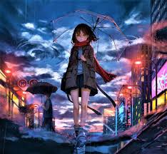 Somali and the forest spirit is a great adventure anime that takes place in a world where rarely any humans are alive. Wallpaper Anime Girl Rainy Day City Album On Imgur