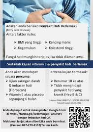 Maybe you would like to learn more about one of these? Ukm Malaysia Ø¹Ù„Ù‰ ØªÙˆÙŠØªØ± Adakah Anda Berisiko Penyakit Hati Berlemak Fatty Liver Disease Sertailah Kajian Vitamin E Amp Penyakit Hati Berlemak Nafld Jom Daftar Di Ttps Forms Gle Sz4bmnljcrtw4svw7 Untuk Sertai Kajian Ini Pertanyaan Lanjut