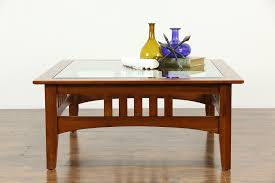 | skip to page navigation. Sold Craftsman Design Vintage Cherry Coffee Table Beveled Glass Ethan Allen 33982 Harp Gallery Antiques Furniture