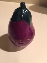 Vintage Plastic Eggplant Shaped 60 Min Kitchen Timer Euc Kuchentimer Kurzzeitmesser Eieruhr