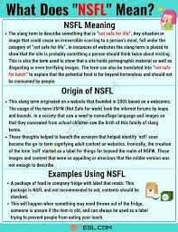 Nsfl Meaning What Does Nsfl Mean And Stand For 7 E S L Meant To Be Conversational English English Lessons