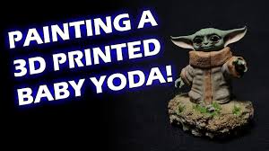 Download Art Collectibles Art Objects 3d Printed Baby Yoda Starwars Self Painting Star Wars Mandalorian The Child Figurine Of Baby Yoga 3d Printing Collectible