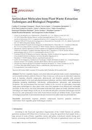 Pdf Antioxidant Molecules From Plant Waste Extraction Techniques And Biological Properties