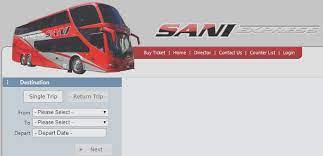 Antar lintas sumatra merupakan salah satu diantara sekian banyak moda transportasi darat yang ada di indonesia yang tetap setia selalu melayani para calon penumpang yang ingin bepergian antar kota atau antar pulau. Sani Express Online Booking Ticket