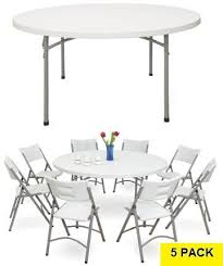 Round Tables Nps Bt60r 60 In Gray Speckled Top Folding Frame 5 Pack Folding Table Round Folding Table Outdoor Folding Table