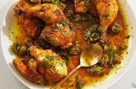 Vinegar Chicken With Crushed Olive Dressing Recipe Nyt Cooking