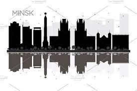 Black And White City Skyline Minsk City Skyline City Skyline City Skyline Silhouette Skyline Silhouette