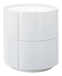 Fera Gloss Bedside Table White Dwell 249 Table Et Chaises Salle De Bain Meuble