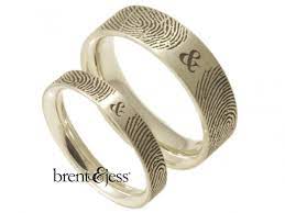 Set Of You And Me Forever Comfort Fit Fingerprint Wedding Bands Custom Handmade Fingerprint Fingerprint Wedding Bands Fingerprint Jewelry Fingerprint Wedding
