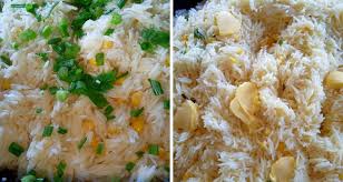 Ketika dimasak, beras basmati putih teksturnya menjadi lebih lengket, sedangkan beras basmati cokelat agak keras dan tidak lengket. Nasi Jagung Guna Beras Basmathi Tak Patah Dan Cantik Untuk Tetamu Pesona Pengantin