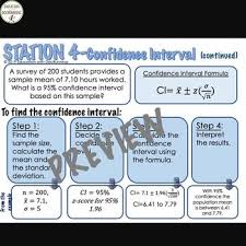 Confidence Intervals Powerpoint And Guided Notes Distance Learning Confidence Interval Confidence Intervals