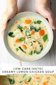 Creamy Lemon Chicken Soup With Spinach A Fabulous Keto Chicken Soup Recipe With Lemon In 2020 Lemon Chicken Soup Creamy Chicken Soup Recipe Chicken Soup Recipes Easy