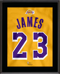Follow live la clippers at la lakers coverage at yahoo! Lebron James Los Angeles Lakers 10 5 X 13 Gold 2018 19 Jersey Style Number 23 Sublimated Plaque Walmart Com Walmart Com