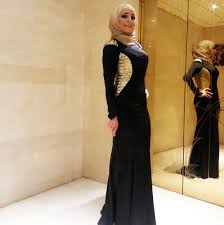 Black And Gold Theme Clothes Hijab Fashion Long Sleeves Black Gold Hijab Fashion