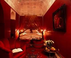 This Red Room Is Extremely Seductive Feels Like A Harem Romantic Bedroom Design Bedroom Red Red Rooms