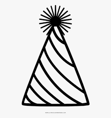Hat Clipart Black And White Ideas In 2021 Birthday Hat Birthday Coloring Pages Clipart Black And White