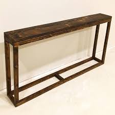 Console Table Sofa Table Hardwood Console Table Long Etsy Long Sofa Table Table Behind Couch Narrow Console Table