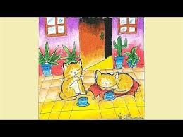 Cara Menggambar Dan Mewarnai Kucing Lucu Dengan Gradasi Warna Crayon Oil Pastel Youtube Phong Cảnh