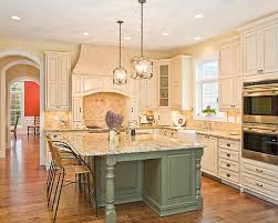 Sage green kitchen cream cabinets ivory kitchen with sage green. Bright Home Kitchens Interior Decor Idea With Sage Green Colored Island Covered By Cream Granite Cou Kitchen Colors Green Kitchen Island Green Kitchen Cabinets