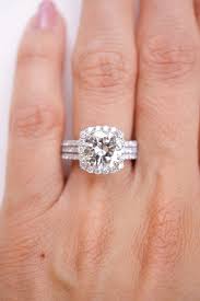 2 35ct Round Diamond Halo Engagement Ring With Matching Diamond Round Diamond Engagement Rings Round Diamond Engagement Rings Halo Unique Engagement Rings Halo