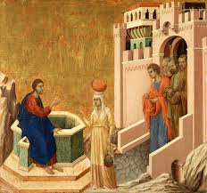 El trecento se refiere al siglo xiv en la tradición artística italiana. Cristo Y La Samaritana Duccio Di Buoninsegna Museo Nacional Thyssen Bornemisza