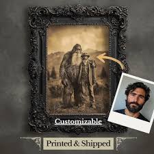 Sasquatch Wall Art Print Vintage Photograph Cryptid Bigfoot Print Mystery  Wall Art 19th Century Sasquatch Poster Bigfoot Lover Gift