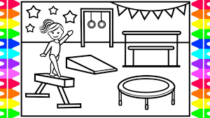 Cute gymnastics coloring pages beautiful pegasus. How To Draw Gymnastics For Kids Gymnastics Drawing For Kids Gymnastics Coloring Pages Kids Youtube