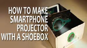 How To Make Smartphone Projector Without Magnifying Glass Using Bulb Shoe Box Bulb At Home Youtube Smartphone Projector Projector Phone Projector