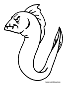 Download or print electric eel outline coloring page for free plus other related eel coloring page. Eel Coloring Pages