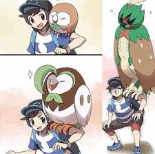 Rowlet Dartrix And Decidueye Pokemon Pokemon Alola
