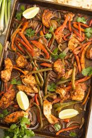 Sheet Pan Chicken Fajitas Greens Chocolate In 2020 Chicken Fajitas Pan Chicken Fajitas Pan Chicken