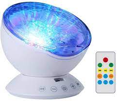 3d night light for kids, 7 colors changing smart switch remote control usb & battery powered football helmet toy 3d crackle led desk lamps perfect birthday party gift for baby kid boy girl. Amazon Com Newkbo Remote Control Ocean Wave Projector 12 Led 7 Colors Night Light Projector With Built In Mini Music Player For Living Room And Bedroom White Home Improvement