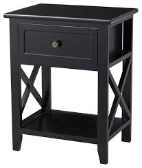Maybe you would like to learn more about one of these? Modern Bedside Storage Nightstand With Drawer And Bottom Shelf Transitional Nightstands And Bedside Tables By Imtinanz Llc Houzz