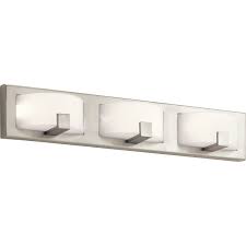 Elan Bethwin 26 3 Light Led Bathroom Vanity Light In Brushed Nickel