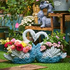 Over 50 colors artificial flowers to complete your diy wedding ideas, browse our website. Outdoor Pastoral Cement Couple Swan Fake Flower Pot Ornaments Crafts Park Garden Villa Vase Figurines Sculpture Decoration Art Flower Pots Planters Aliexpress