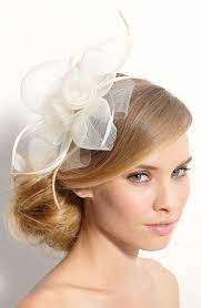 White Bridal Headpieces Wedding Guest Hairstyles Bridal Fascinator