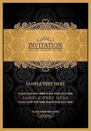 Black And Gold Invitation Background Design Vector Of Abstract Background With Antique Vintage Frame And Banner Black Damask Wallpaper With Ornam Vintage Frames Fashion Invitation Abstract Backgrounds