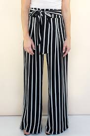 Black And White Striped Wide Leg Pants Outfit Tropez Striped Pant Affordable Wide Leg Pants Black Black Flowy Pants Flowy Pants Stripe Pants Outfit Flowy Pants Outfit