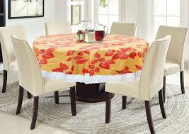 A definite conversation piece, this table exhibits unique grains, knots and fissures as beautiful highlights that draw you in effortlessly. Kuber Industries Leaf Print Round Table Cover 72 Inch Waterproof Pvc Resistant Spillproof Pvc Fabric Table Cover For Dining Room Kitchen Party Gold
