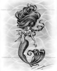 Black And White Mermaid Sketch Texassweetheart0515 S Media Mermaid Tattoos Mermaid Drawings Mermaid Tattoo