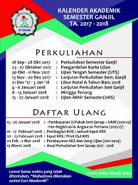Adobe acrobat document 536.0 kb. Stikom Interstudi On Twitter Kalender Akademik Semester Ganjil 2017 2018