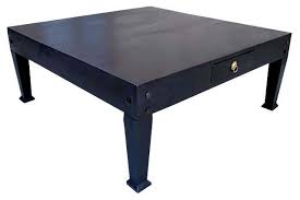 Simpli home monroe square coffee table distressed charcoal brown. Wood Large Cocktail Black Square Coffee Table Transitional Coffee Tables By Sierra Living Concepts Houzz