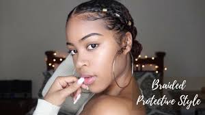 Bushy short natural hair is tricky to manage, and it seems that it doesn't allow for such flexibility in protective hairstyles as longer hair does. Quick And Easy Go To Natural Protective Style Braided Pony Youtube