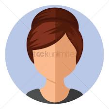 Straight bun hair piece scrunchie updo wrap hair extensions as human bun. Girl With Hair Bun Updo Vector Image 1451255 Stockunlimited